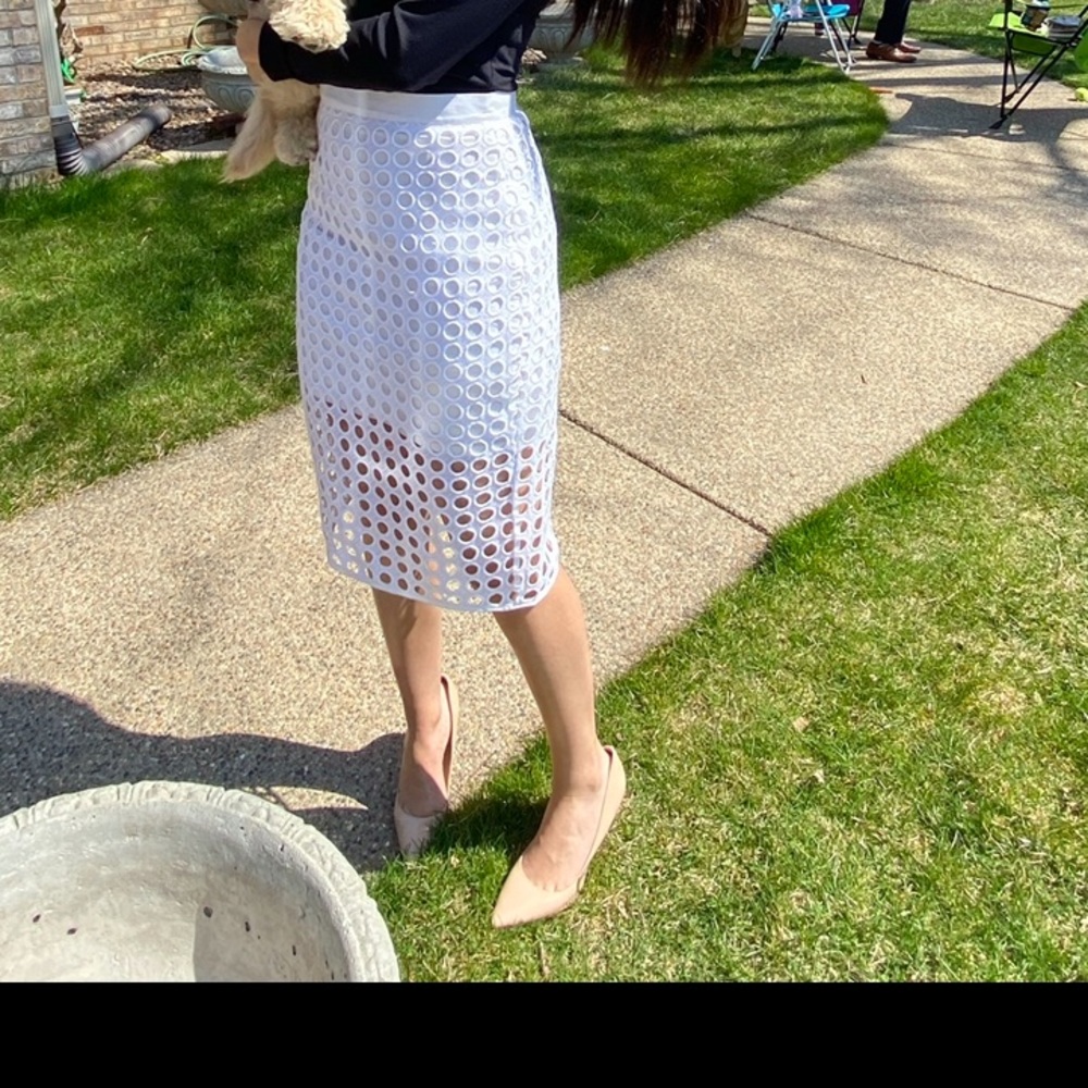 White Banana Republic Pencil Skirt